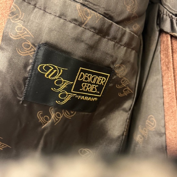 Farah WFF Designer Series Men.UltrasuedeSport Coat Blazer Camel 42R - Picture 6 of 10